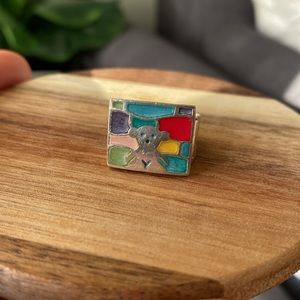 Tous 925 silver ring with colorful enamel